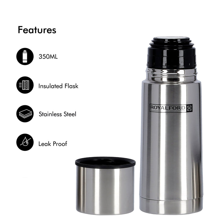 Stainless Steel Vacuum Flask - Heat Insulated Thermos 350ml