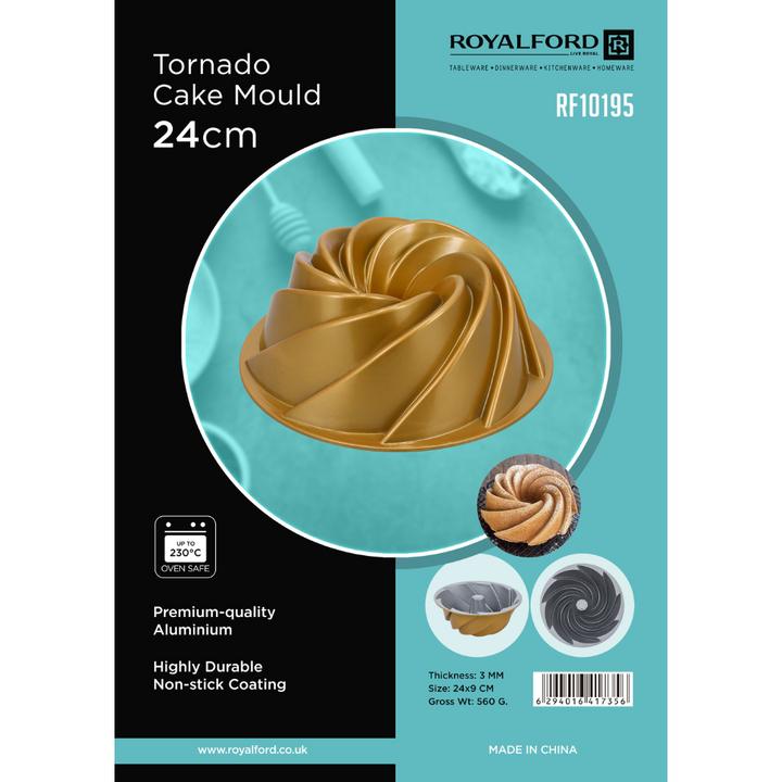 Tornado Cake Mould - Aluminium - Non-Stick Coating 24cm