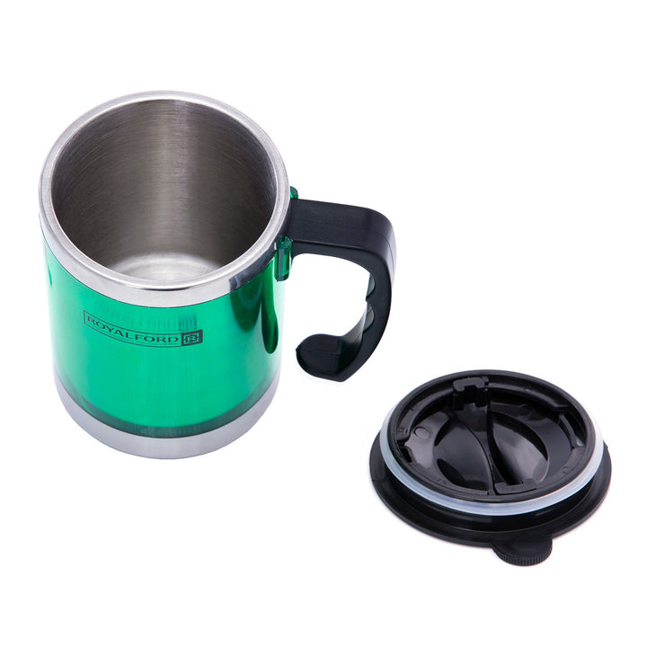 Travel Mug - Coffee Green Mug Tumbler with Handle and Lid 