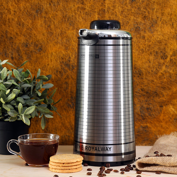 Vacuum Flask - Silver & Black 