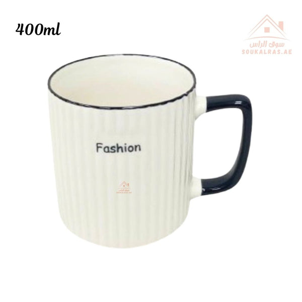 كوب سيراميك فينيس 400ML | تصميم أنيق ومتين | مثالي للقهوة والشاي | سهل التنظيف وآمن للاستخدام اليومي