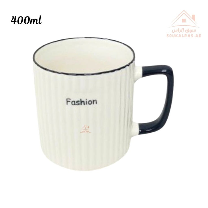 كوب سيراميك فينيس 400ML | تصميم أنيق ومتين | مثالي للقهوة والشاي | سهل التنظيف وآمن للاستخدام اليومي