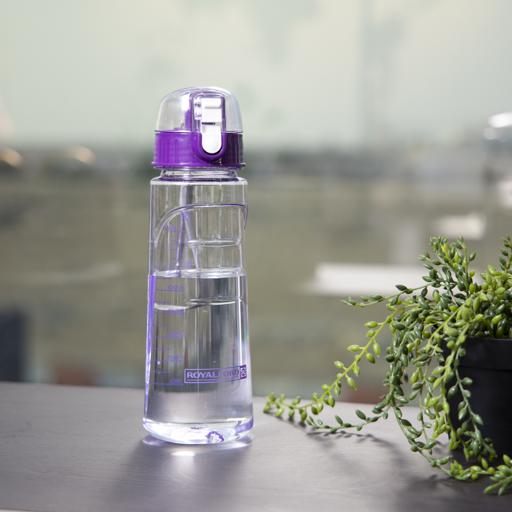 Water Bottle - Reusable Wide Mouth Bottle with Hanging Clip 750ml