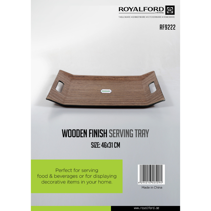 Wooden Serving Tray - Serving Platters, Breakfast Tray 46 x 31 x 4.8 CM