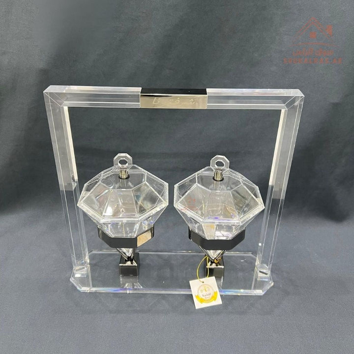 Acrylic Luxury Serving Set | Premium Acrylic Display | Dates, Sweets & Dry Fruit Stand | Multiple Colors| Perfect for presenting dates, chocolates, nuts, and sweets - Souk Al Ras