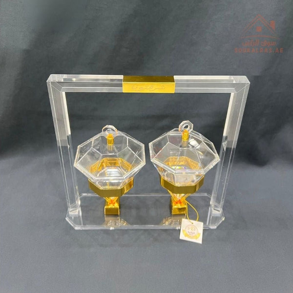 Acrylic Luxury Serving Set | Premium Acrylic Display | Dates, Sweets & Dry Fruit Stand | Multiple Colors| Perfect for presenting dates, chocolates, nuts, and sweets - Souk Al Ras