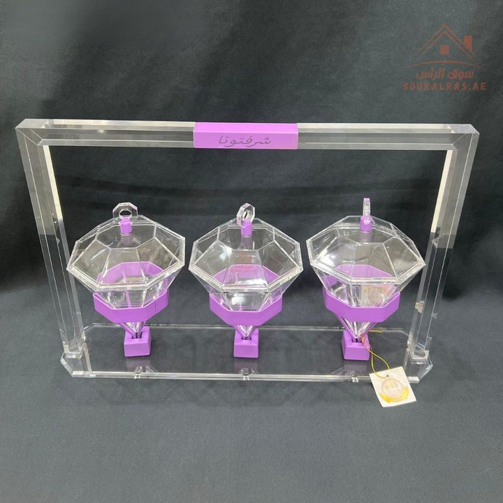 Acrylic Luxury Serving Set | Premium Acrylic Display | Dates, Sweets & Dry Fruit Stand | Multiple Colors| Perfect for presenting dates, chocolates, nuts, and sweets - Souk Al Ras