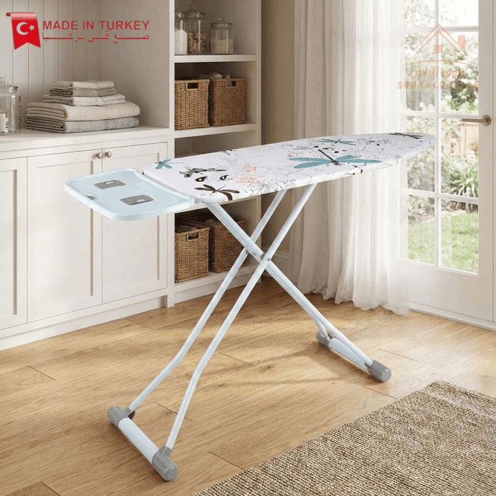 Adriana Ironing Board | Foldable Iron Board with Stable Steel Frame | Premium Home Use | Ideal for ironing shirts, abayas, trousers, dresses, linens and more - Souk Al Ras