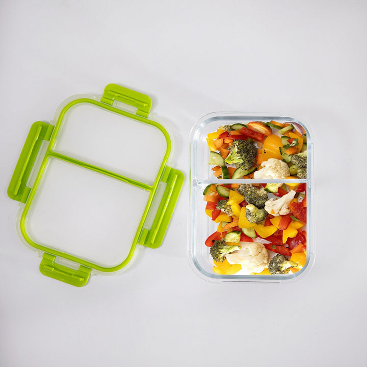 Air Tight Food Container - Clear & Green 640ml - Souk Al RasFood Storage Containers