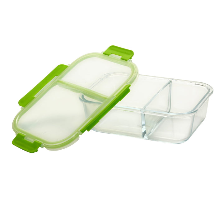 Air Tight Food Container - Clear & Green 640ml - Souk Al RasFood Storage Containers