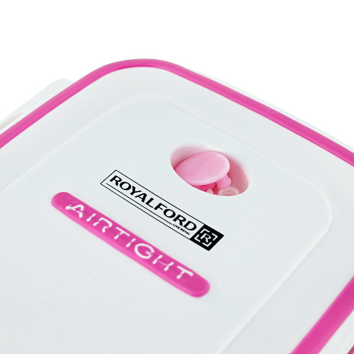 Air Tight Lunch Box Pink - High - Quality Plastic Lunch Box - Souk Al RasFood Storage Containers