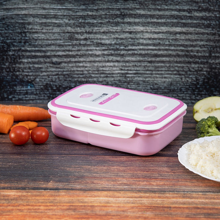 Air Tight Lunch Box Pink - High - Quality Plastic Lunch Box - Souk Al RasFood Storage Containers