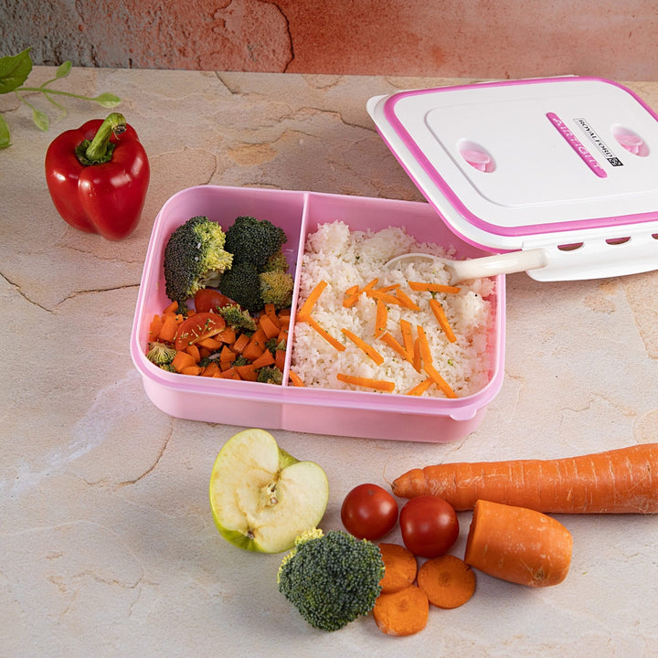 Air Tight Lunch Box Pink - High - Quality Plastic Lunch Box - Souk Al RasFood Storage Containers