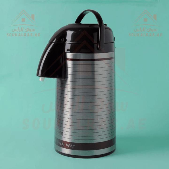 Airpot Flask 3L | Double Wall Vacuum Insulation | 360° Rotating Base | Keeps Drinks Hot or Cold - Souk Al Ras