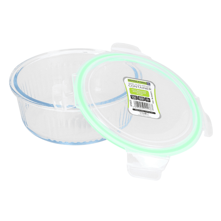 Airtight Glass Container - Portable Glass Round Container 400ml - Souk Al RasKitchen Accessories