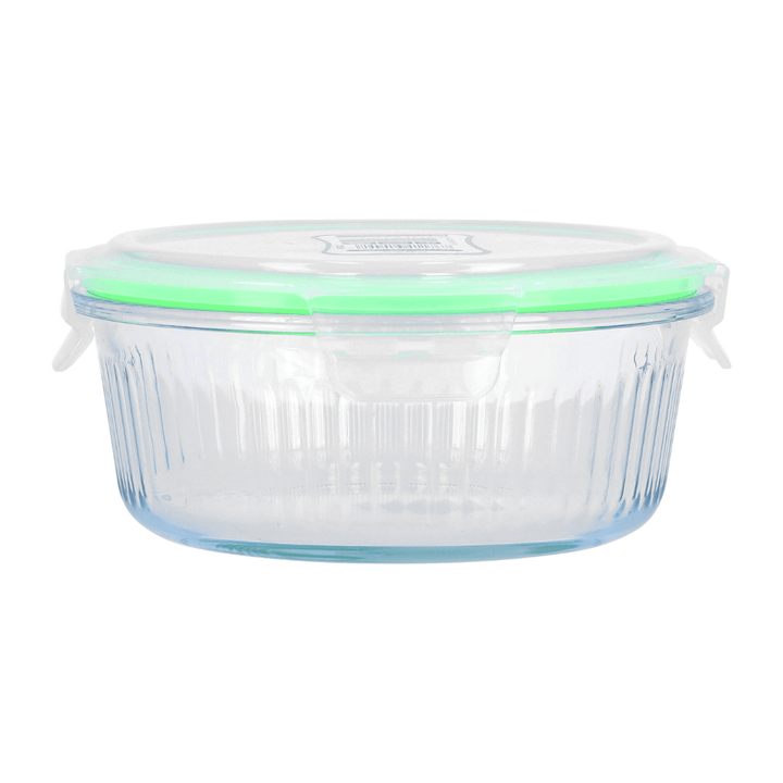 Airtight Glass Container - Portable Glass Round Container 400ml - Souk Al RasKitchen Accessories