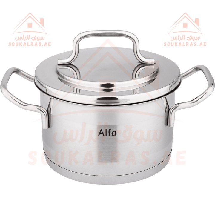 Alfa 9 - Piece Premium 18/10 Stainless Steel Cookware Set | perfect for versatile cooking | Made in Türkiye - Souk Al Ras