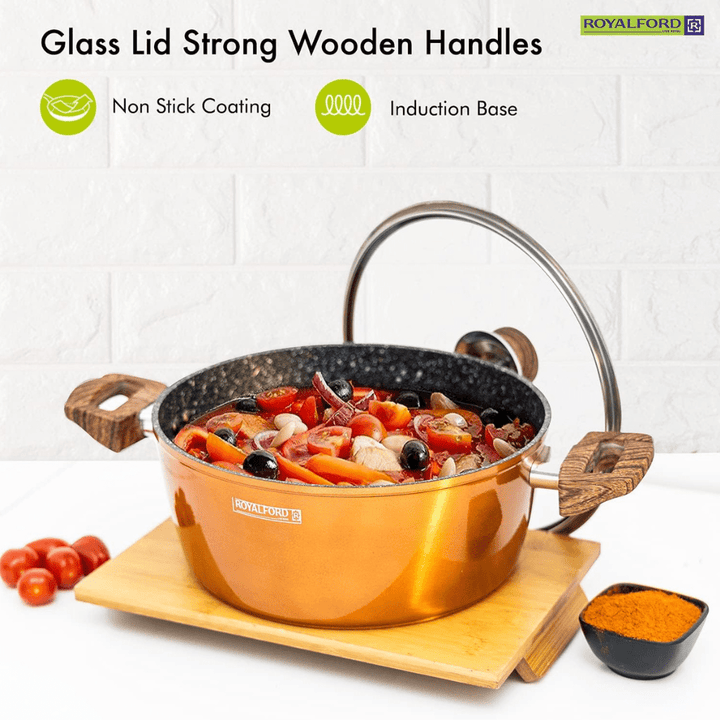 Aluminium Cookware Set - Granite Coating 10Pcs - Souk Al RasCookware Sets