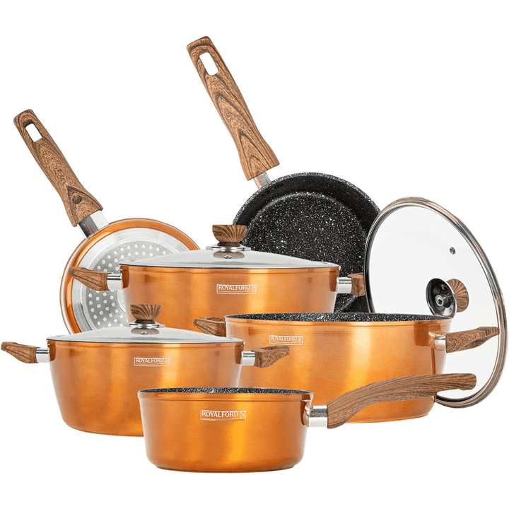 Aluminium Cookware Set - Granite Coating 10Pcs - Souk Al RasCookware Sets