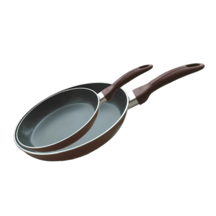 Aluminium Non - Stick Fry Pan 2Pcs (28 & 22Cm) - Souk Al RasPots & Pans