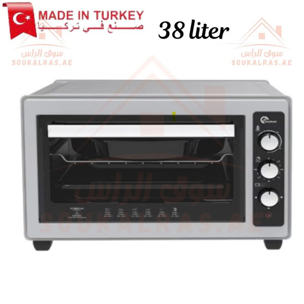 Asel Electric Oven 38L | Double Glass | Timer Control - temperature control knobs| Efficient Baking & Roasting|made in turkey|2 - Year Warranty. - Souk Al Ras