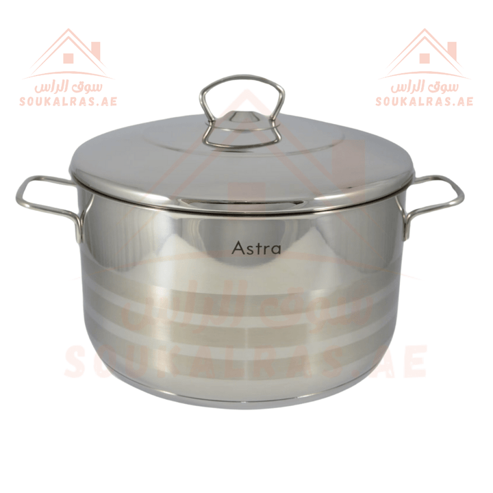 Astra Casserole |26x15cm 8.0Liter |18/10 Stainless Steel | Premium Cookware| Made in Turkey - Souk Al RasPots & Pans