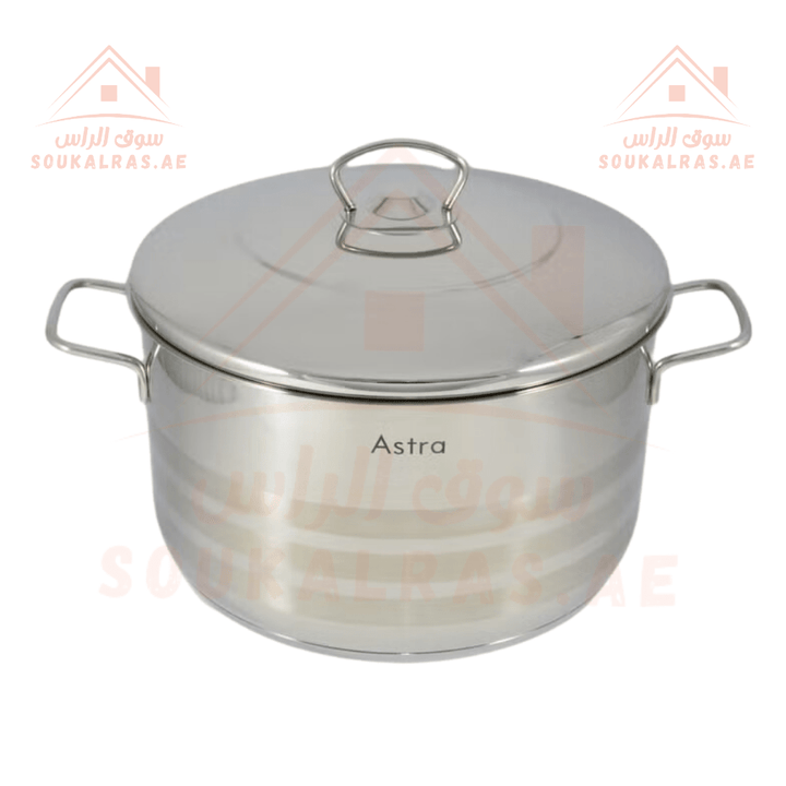 Astra Casserole |30X17.5Cm - 12.3 Liter |18/10 Stainless Steel | Premium Cookware| Made in Turkey - Souk Al RasPots & Pans