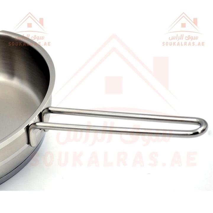 Astra Premium Stainless Steel Frypan 24CM | 2.5L | Durable & Heat - Resistant - Souk Al Ras