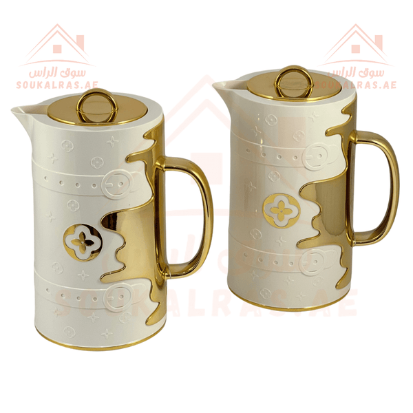 AVCI Dallas Collection 1L Vacuum Flasks Set of 2 | ABS Body | Rose Glass Interior | 1 - Year Warranty | ESMA Certified - Souk Al RasFlasks and Thermos