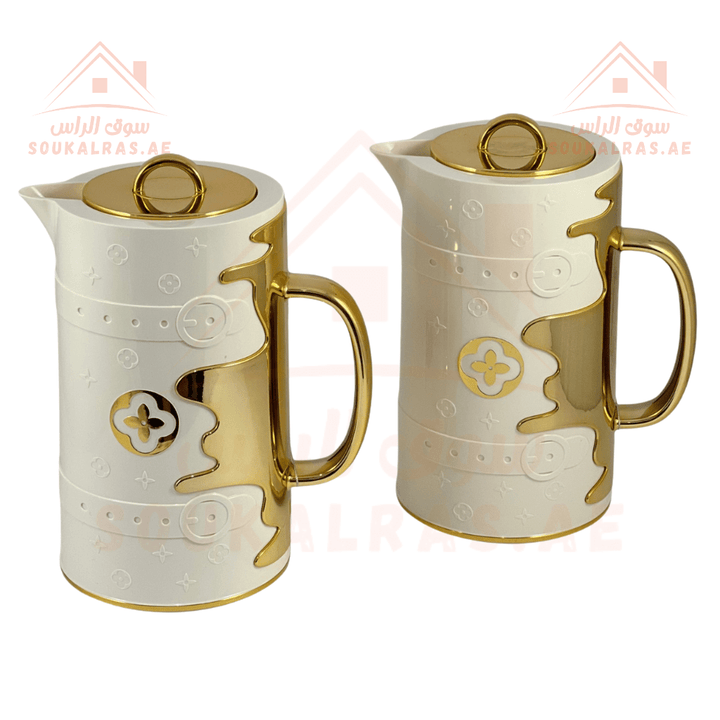 AVCI Dallas Collection 1L Vacuum Flasks Set of 2 | ABS Body | Rose Glass Interior | 1 - Year Warranty | ESMA Certified - Souk Al RasFlasks and Thermos