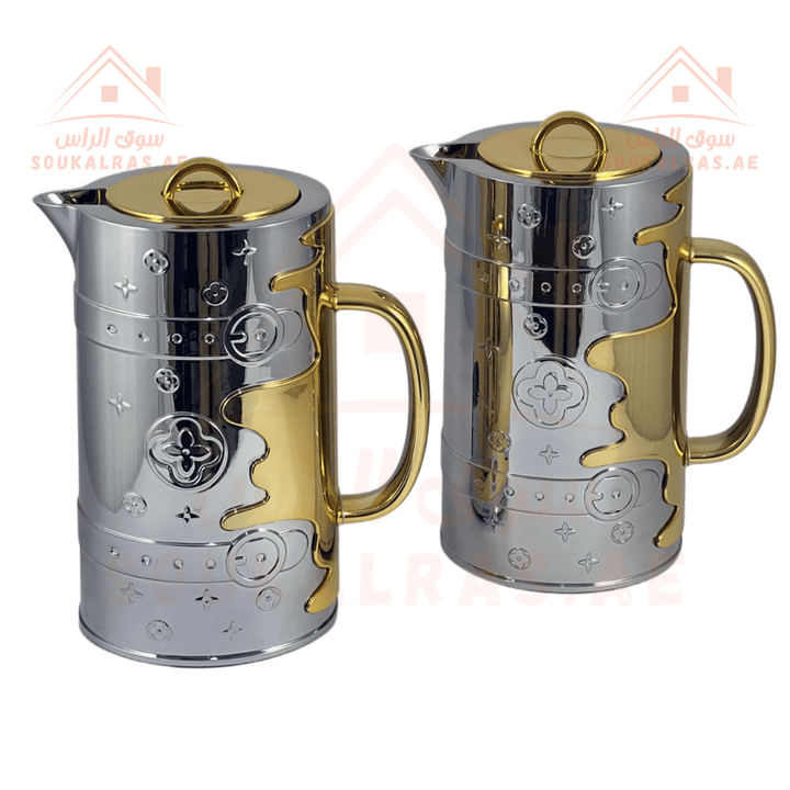 AVCI Dallas Collection 1L Vacuum Flasks Set of 2 | ABS Body | Rose Glass Interior | 1 - Year Warranty | ESMA Certified - Souk Al RasFlasks and Thermos