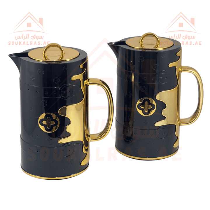 AVCI Dallas Collection 1L Vacuum Flasks Set of 2 | ABS Body | Rose Glass Interior | 1 - Year Warranty | ESMA Certified - Souk Al RasFlasks and Thermos