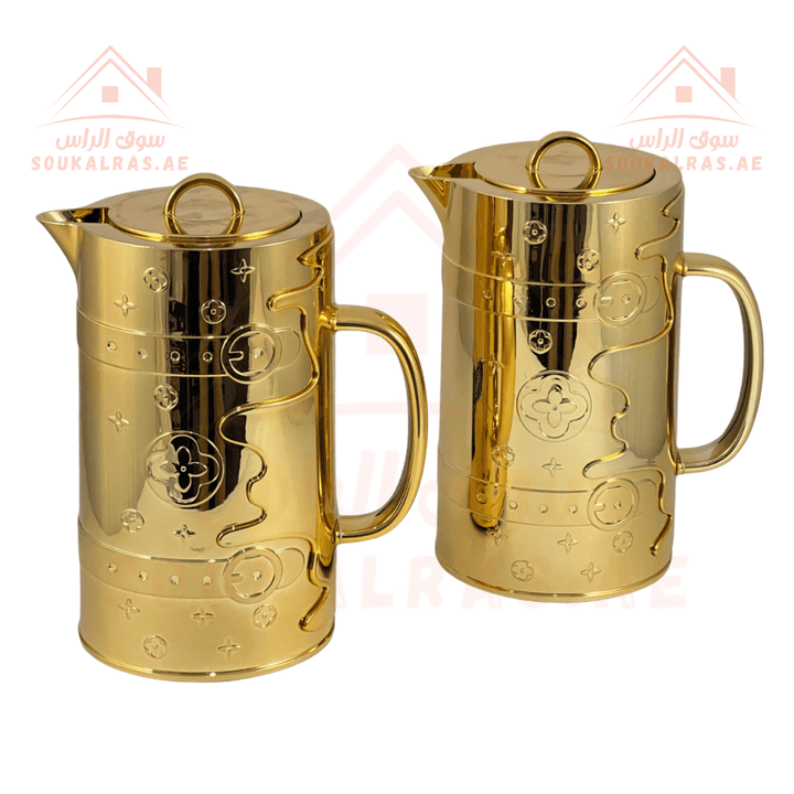 AVCI Dallas Collection 1L Vacuum Flasks Set of 2 | ABS Body | Rose Glass Interior | 1 - Year Warranty | ESMA Certified - Souk Al RasFlasks and Thermos