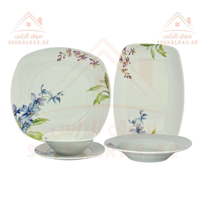 AVCI Home Maker 26 - Piece Dinner Set for 6 Persons| Elegant Floral Design | Premium Quality Tableware | Perfect for Everyday Use and Special Occasions - Souk Al Ras