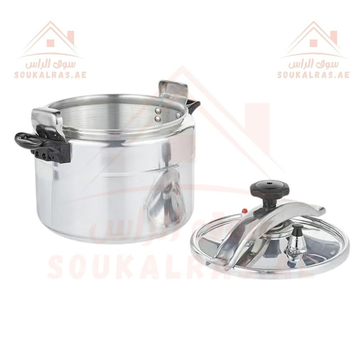 AVCI Home Maker Aluminium Pressure Cooker 18L Capacity | 32cm Durable & Safe Design for Fast Cooking - Souk Al Ras