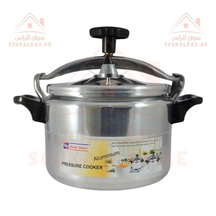 AVCI Home Maker Aluminium Pressure Cooker 4.5L Capacity | 20cm Durable & Safe Design for Fast Cooking - Souk Al Ras