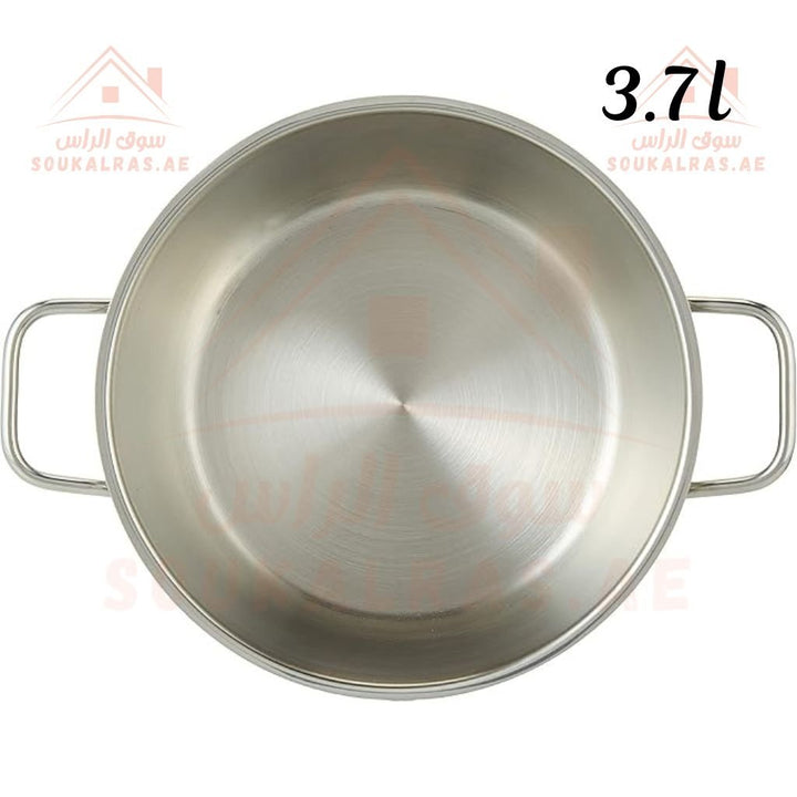 AVCI Maxima Stainless Steel 18/10 Casserole 3.7L | Durable and Versatile Cookware - Heat - Resistant Handles - made in turkey. - Souk Al Ras