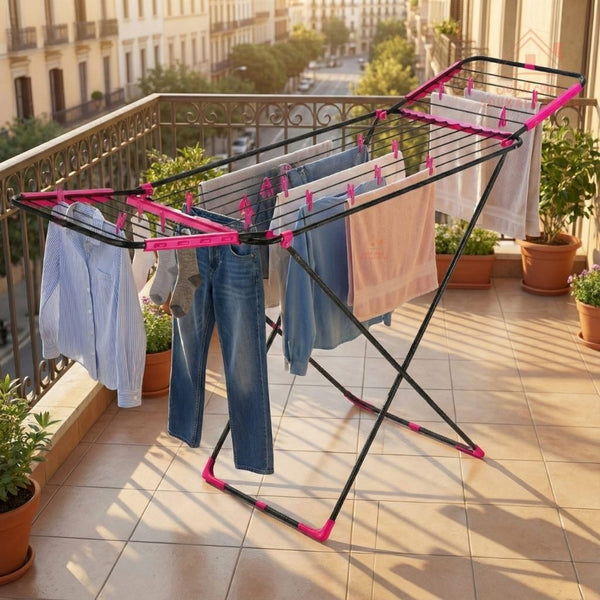 Avrora 17.5 Meter Laundry Drying Rack | Foldable Clothes Dryer Stand | Heavy - Duty Indoor & Outdoor Drying Rack - Souk Al Ras
