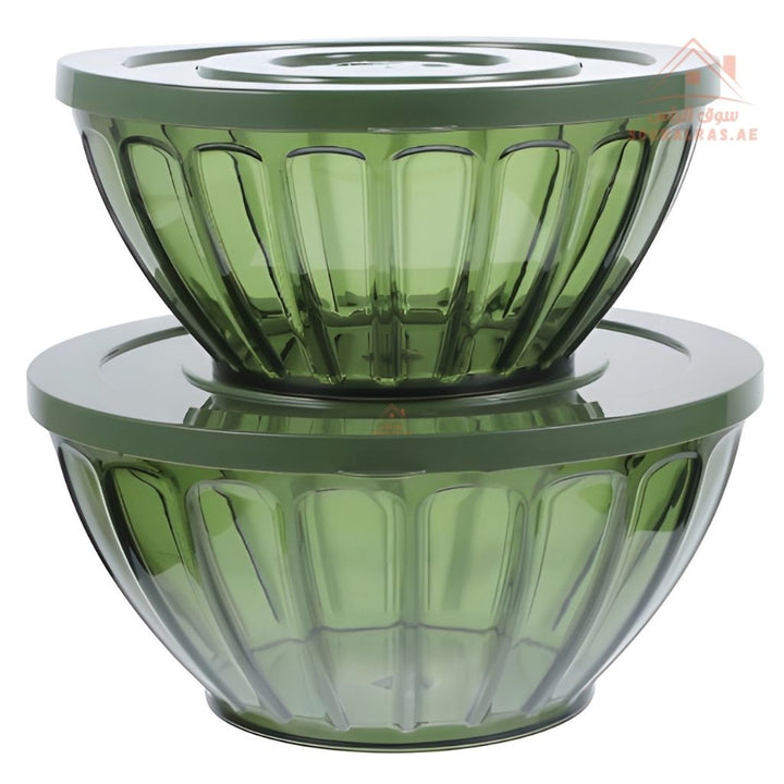 Balance 4 - Piece Salad Bowl Set | Airtight Lids | Durable & Elegant Design, Ideal for serving or storage - Souk Al Ras
