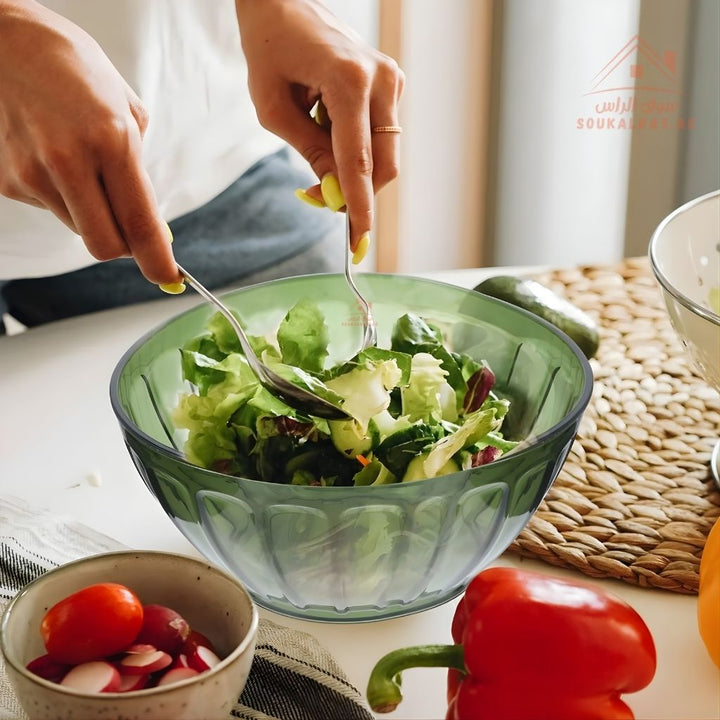 Balance 4 - Piece Salad Bowl Set | Airtight Lids | Durable & Elegant Design, Ideal for serving or storage - Souk Al Ras