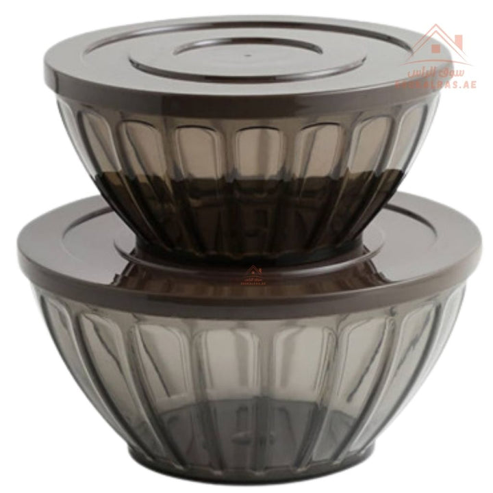 Balance 4 - Piece Salad Bowl Set | Airtight Lids | Durable & Elegant Design, Ideal for serving or storage - Souk Al Ras