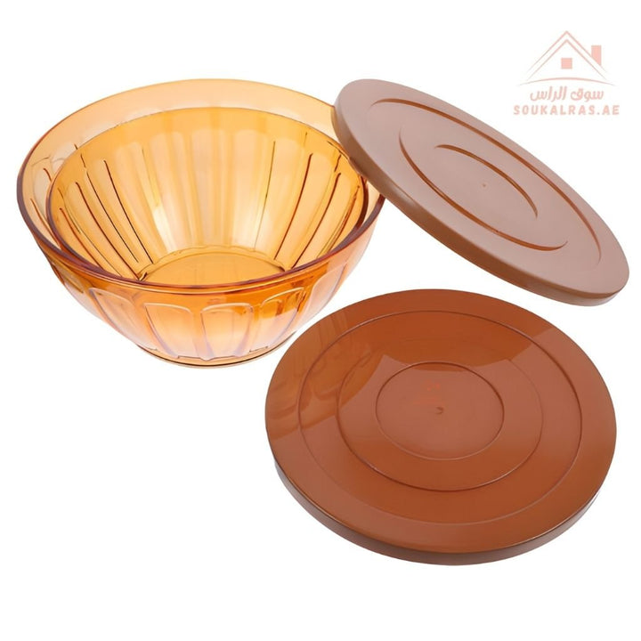 Balance 4 - Piece Salad Bowl Set | Airtight Lids | Durable & Elegant Design, Ideal for serving or storage - Souk Al Ras