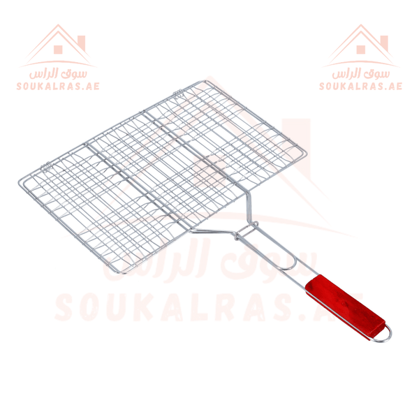 Barbecue Grill with Wooden Handle - Portable & Foldable BBQ Grill - Souk Al RasBBQ Grills