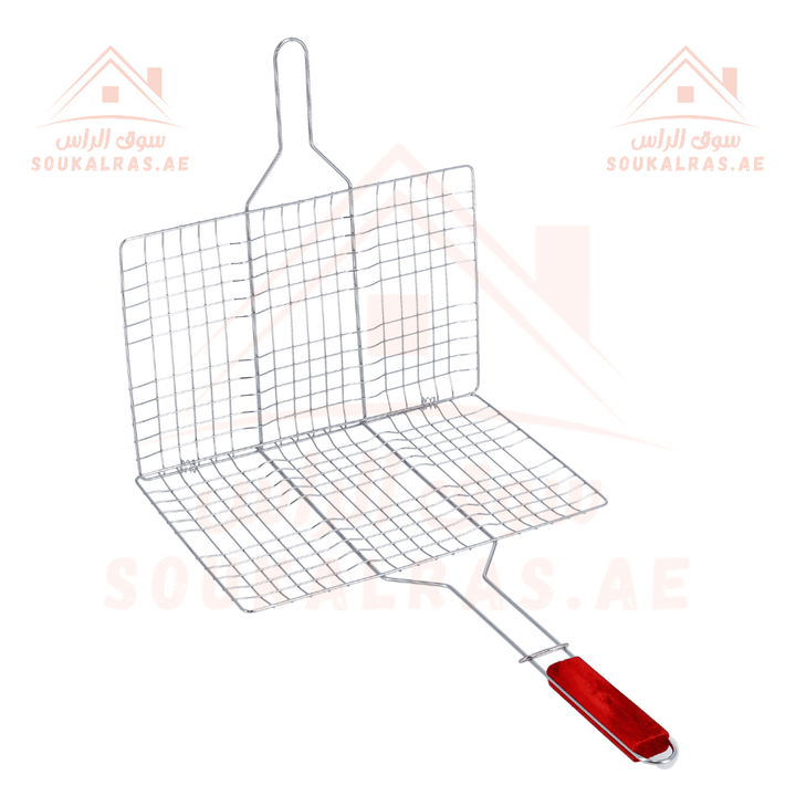 Barbecue Grill with Wooden Handle - Portable & Foldable BBQ Grill - Souk Al RasBBQ Grills