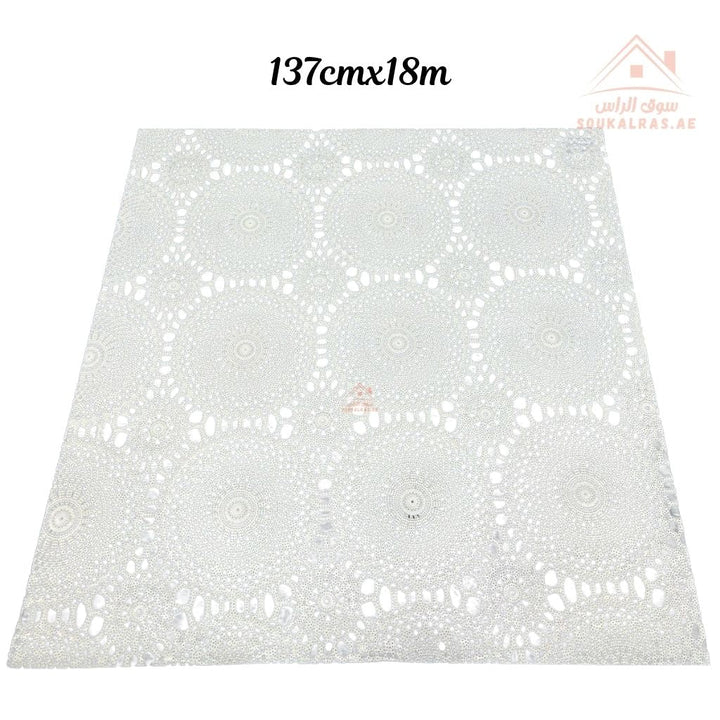 Beige Pearl PVC Table Cover | 137cm x 18m | Waterproof & Durable Roll for Dining Tables | Flexible, easy to cut, and reuse - Souk Al Ras