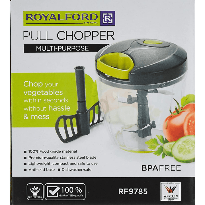 Blade Multi - Purpose Pull Chopper - Black & Green | High Quality | easy to use - Souk Al RasKitchen Tools & Utensils