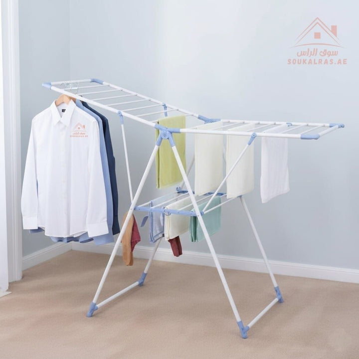 BORAN Foldable Clothes Drying Rack | Heavy - Duty Multi - Wing Laundry Dryer | Indoor & Outdoor Drying Stand - Souk Al Ras