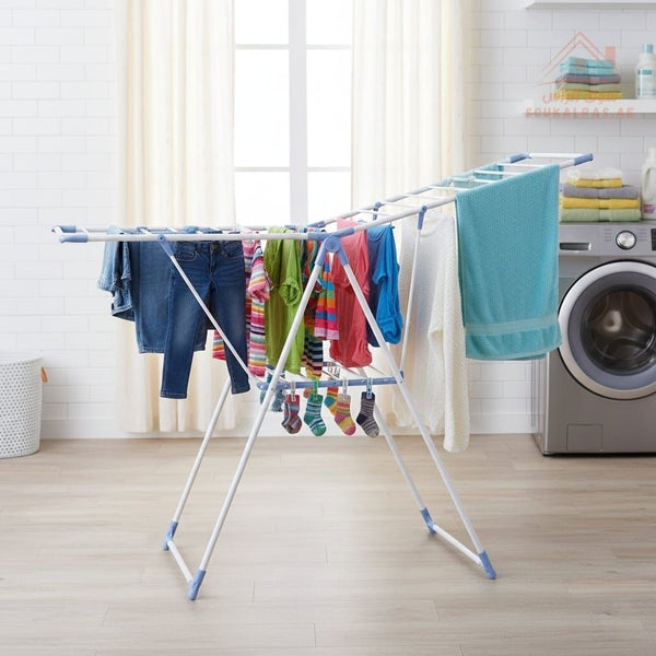 BORAN Foldable Clothes Drying Rack | Heavy - Duty Multi - Wing Laundry Dryer | Indoor & Outdoor Drying Stand - Souk Al Ras
