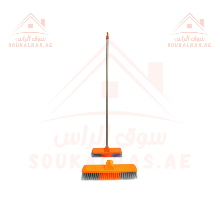 Broom with PVC - Coated Wooden Handle | Efficient Cleaning - Souk Al RasHousehold