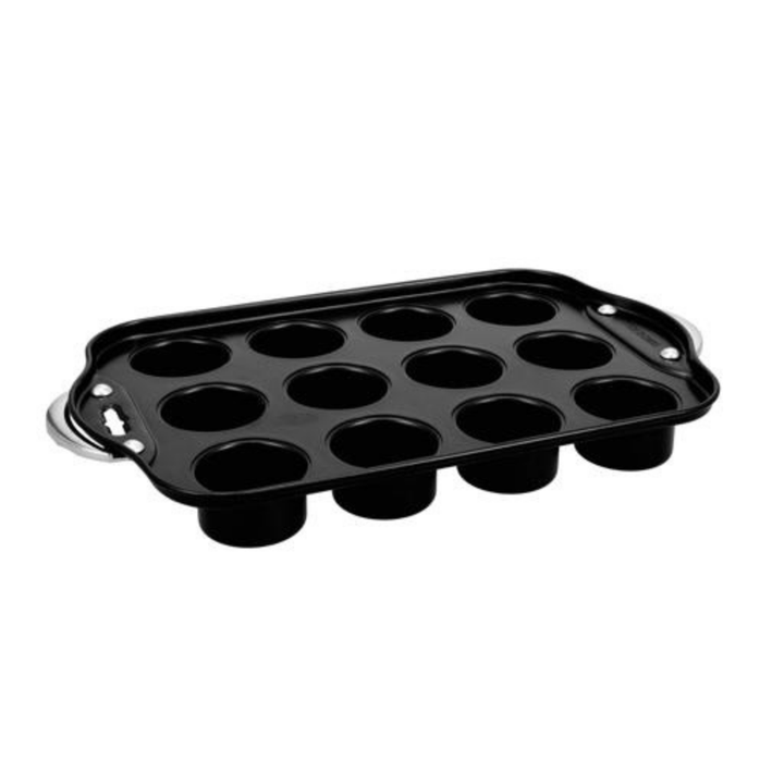 Carbon Steel Muffin Pan with Loose Base - Non - Stick Coating - 12 Cups Baking Pan - Souk Al RasBakeware